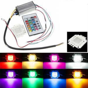 30W RGB Chip Light Bulb Waterproof LED Driver Power Supply with Remote Controller