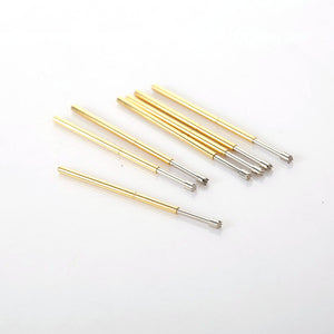 P100-H2 Spring Test Probe Length 33.35mm With Sharp Angle Needle Head Brass Electrical Instrument Tool For Test Circuit Board