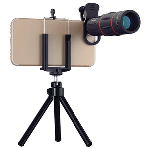 Apexel APL-T18XZJ 18X Telescope Zoom Lens with Mini Desktop Tripod Phone Clip