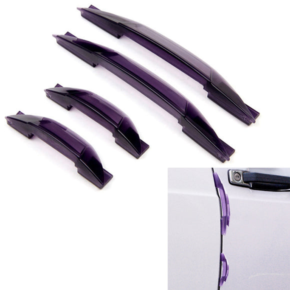 4pcs Hypersonic Car Bumper Strip Door Jamb Protector Door Cash Sheet Scratch Stickers Purple HP-6155