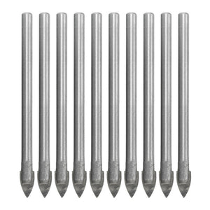 10pcs 6mm Spear Point Head Drill Bits Carbide Ceramic Marble Tile Glass Drill Bit Set