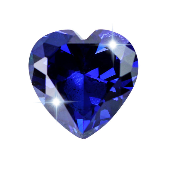 Royal Tanzanite Blue Sapphire 10x10mm 6.46ct Heart Faceted Cut Loose Gemstone Decorations