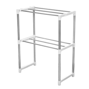 2 Layers Microwave Oven Stainless Steel Rack Kitchen Storage Shelf Container Kitchen Storage Rack