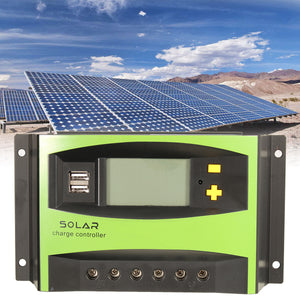 40A 12V/24V Auto Solar Energy Charge Controller LCD Display Home Improvement