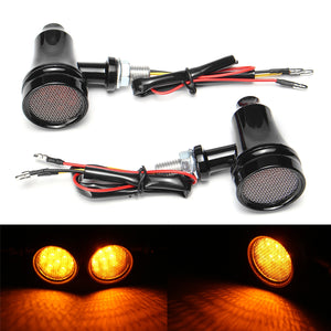 Motorcycle LED Turn Lights Indicator Amber Black High/Low Beam