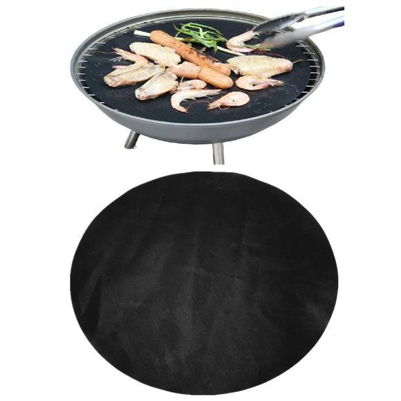 IPRee Non Stick Cooking Barbecue Meat Round Grill Mat BBQ Cushion