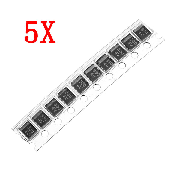 50pcs NEC NRB337M004R8 4V 330UF SMD Tantalum Capacitor B-Type Black