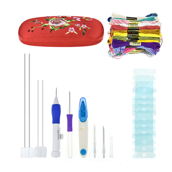 Magic Diy Embroidery Pen Set Knitting Sewing Kit Punch Needle Tool Adjustable