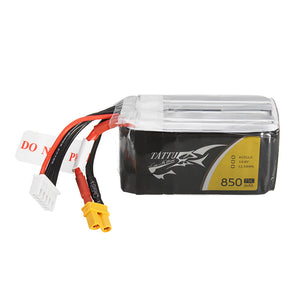 TATTU 14.8V 850mAh 75C 12.58Wh 4S XT30U-F Plug Lipo Battery for RC Racing Drone