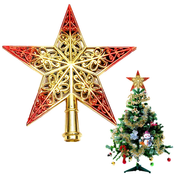 Shiny Decorative Christmas Tree Star Pendant Top Ornament