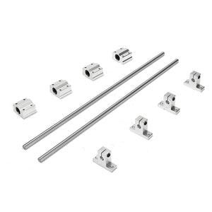 2Pcs 8mm 400mm Shaft Rod Rails + 4Pcs Bearing Blocks + 4Pcs Fixed Bearings For 3D Printer CNC