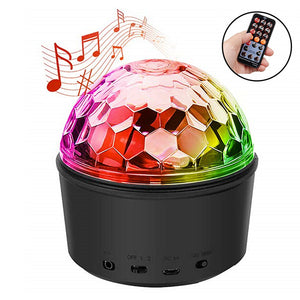 Wireless bluetooth Night Light Remote Control Speaker LED Handsfree Mini Ball Headset for DJ Party Disco