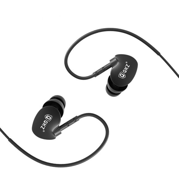 QKZ DM800 IPX5 Waterproof Super Bass Noise Isolating In-ear Earphone with Microphone Line Control