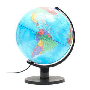 25cm 110V World Globe Night Light Geography LED Lamp Kids Bedroom Decor Gift US Plug