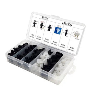 150Pcs Plastic Trunk Screw Rivet Set Car Bumper Fender For Auto Fastener Clips