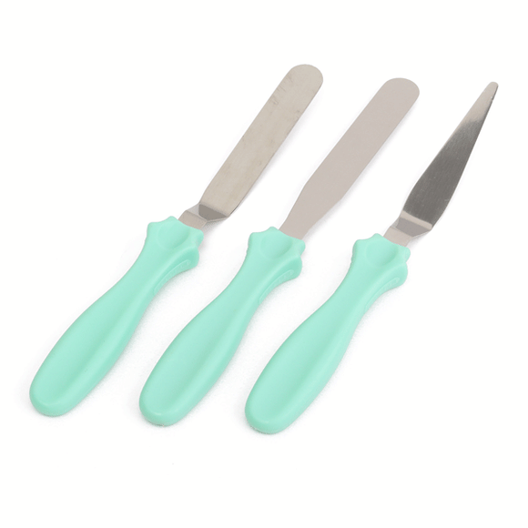 3pcs Spatula Cake Icing Spatula Smooth Filling Tool Cutter Set Baking Pastry Tool