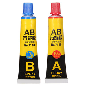 2Pcs AB Glue Epoxy Resin Adhesive Glue For Glass Metal Ceramic 10g