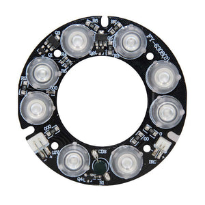 10pcs 8*Array LED IR 10m-30m DC12V PCB Board 63x33mm Infrared Light Board Night Vision for CCTV Array IR Bullet Camera