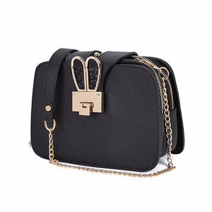 Women Chain Twist Lock Frame Shoulderbags Girls Anti Thieft Crossbody Bags