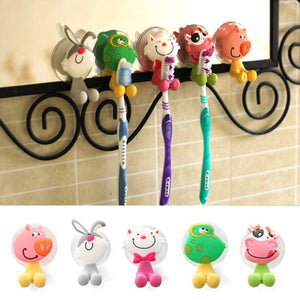 Honana BX-723 Creative Cute Cartoon Animal Powerful Sucker Toothbrush Holder