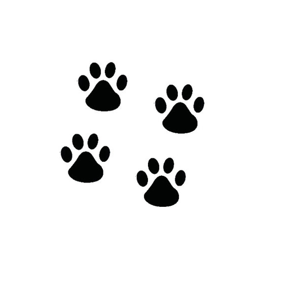 4 Dog Footprint Personalized Car Stickers Auto Truck Vehicle Motorcycle Decal