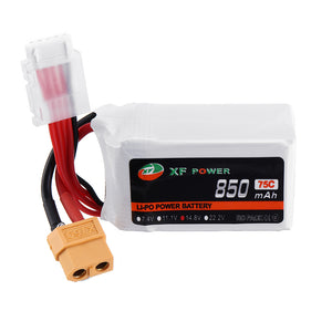 XF POWER 14.8V 850mAh 75C 4S Lipo Battery XT60 Plug for RC Racing Drone