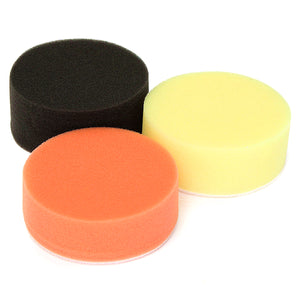 3pc 3 Inch Round Polishing Pads Waxing Foam Sponge Cleaning Polishing Pad