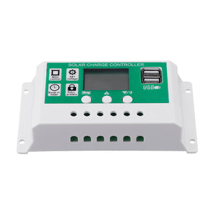 12V/24V 10A/20A/30A Dual USB Output Lithium Battery PWM Solar Controller LCD display Street Lamp Controller Build-in Industrial Micro Controller