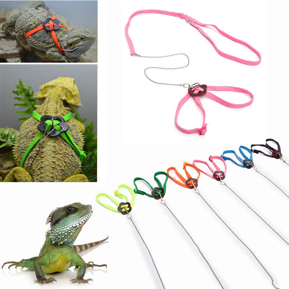 Adjustable Pet Reptile Birds Lizard Harness Leashes Adjustable Multicolor Lead Light Soft Fashion