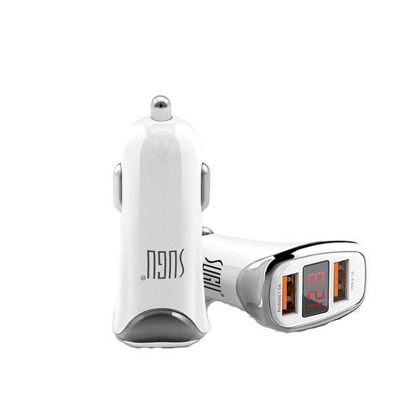 3.1A Digital Display Car Charger Dual USB Intelligent Voltage Current