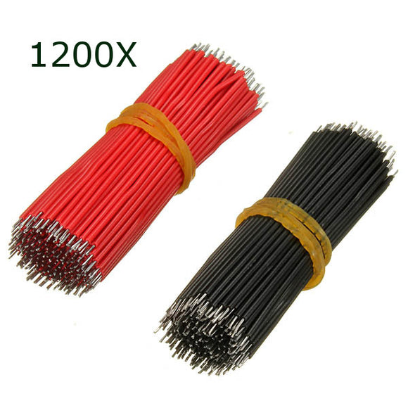 1200pcs 6cm Breadboard Jumper Cable Dupont Wire Electronic Wires Black Red Color