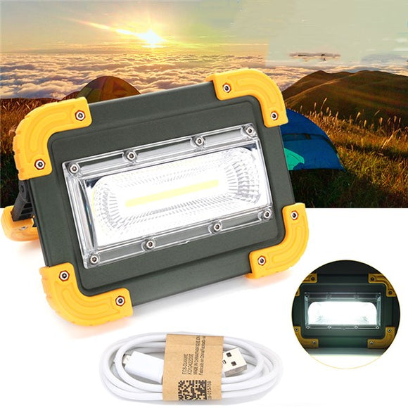 30W Portable USB Rechargeable COB LED Camping Light Outdoor Work Spot Light for Fishing Hiking