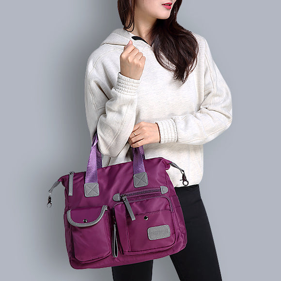 Women Nylon Waterproof  Large Capacity Multi Pocket Multifunction Handbag  Crossboby Bag