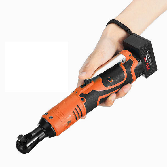 Cordless 3/8Inch Electric Ratchet Wrench Set Right Angle Wrench Power Ratchet Tool w/ 2 8000mAh Lithium-Ion Batteries