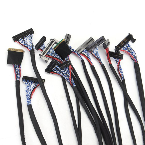 14Pcs Universal FPC/LVDS Display Cable Support For 10-65 Inch Screen LCD Controller Board