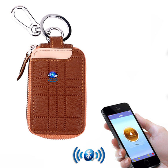 Anti Lost Selfie Smart Car Key Bag Multifunction Zipper Car Key Case for Men Women