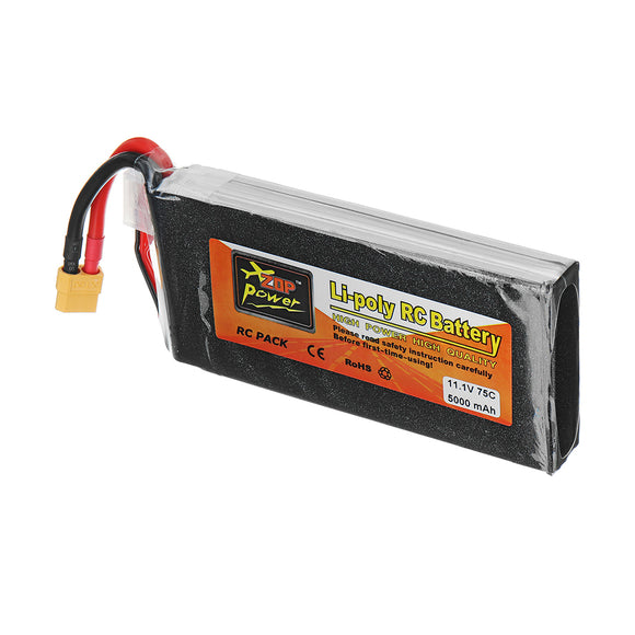 ZOP Power 11.1V 5000mAh 75C 3S Lipo Battery XT60 Plug for RC Model