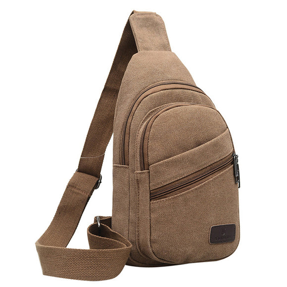 Canvas Sling Bag Sport Leisure Large Capacity Chest Pack for Men