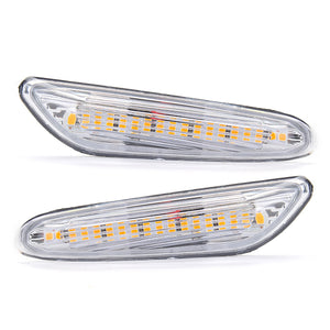 LED Side Marker Lights Turn Signal Lamp Amber Pair For BMW E82 E88 E60 E61 E90 E91 E92 E46