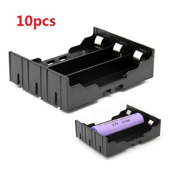 10pcs DIY 3-Slot 18650 Battery Holder With Pins