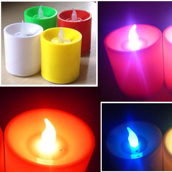 LED Flickering Electronic Colorful Voice Control Candles Light Candle Christmas Holiday Decoration