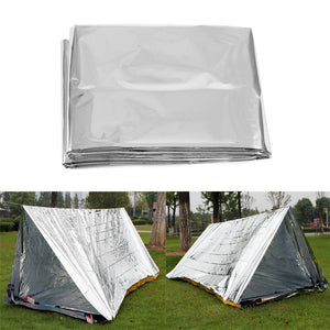 Outdoor 2 Persons Camping Emergency Survival Tent First Aid Sunshade Shelter Rescue Blanket