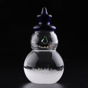 Weather Forecast Barometer Snowman Shape Storm Glass Bottle Desktop Decoration Ornament Gift