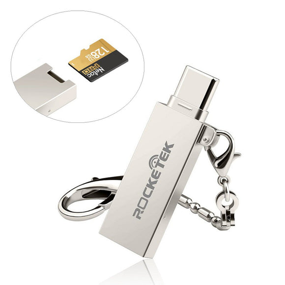 Rocketek Metal Type-c OTG USB 2.0 TF Memory Card Reader for Xiaomi Huawei Mobile Phone Tablet PC