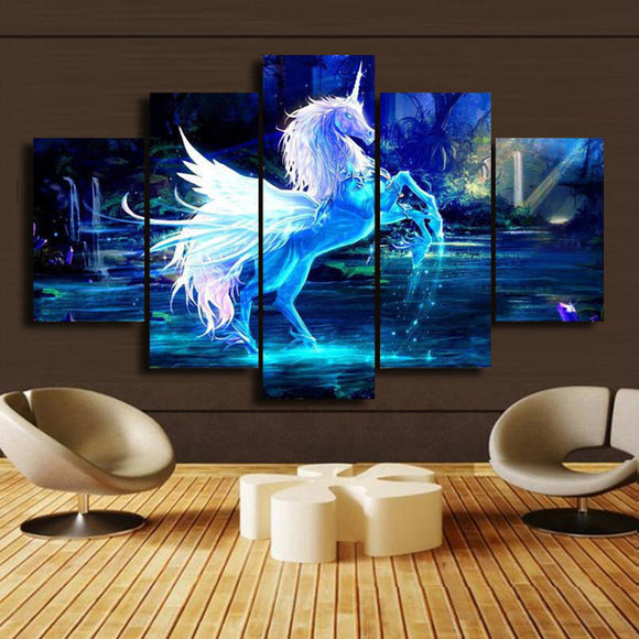 Honana DX-125 5PCS Horse Modern Wall Art Oil Painting Canvas Print Home Decoration