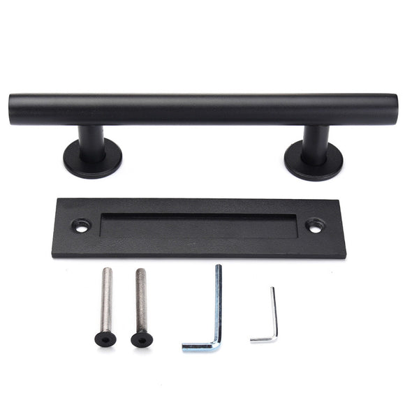 Black Barn Door Modern Handle Pull Knobs for Sliding Door Cabinet Drawer Wardrobe