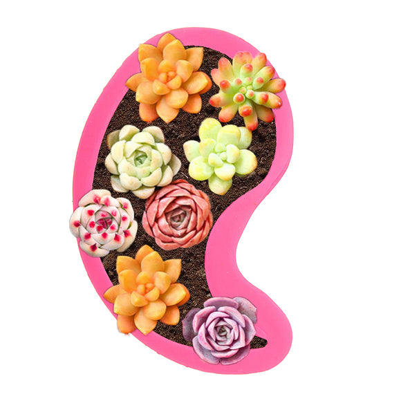 Silicone Mold Gossip Shape Concrete Cement Tabletop Flowerpot Chocolate Mould Crafts