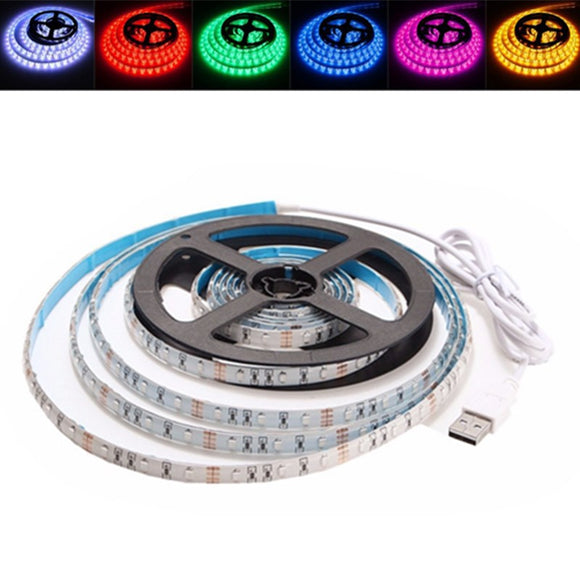 3M Non-Waterproof USB SMD3528 TV Background Computer LED Strip Tape Flexible Light DC5V