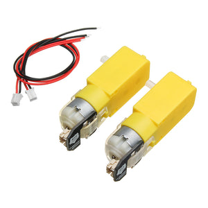 One Pair of 1:120 Welding Free Single Axis TT DC Gear Motor for Smart Car Robot DIY Part