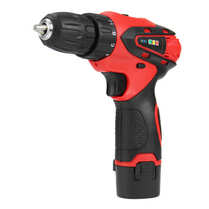 12V Lithium-ion Cordless Drill Driver Set 2-Speed Power Drill Screwdriver Tool